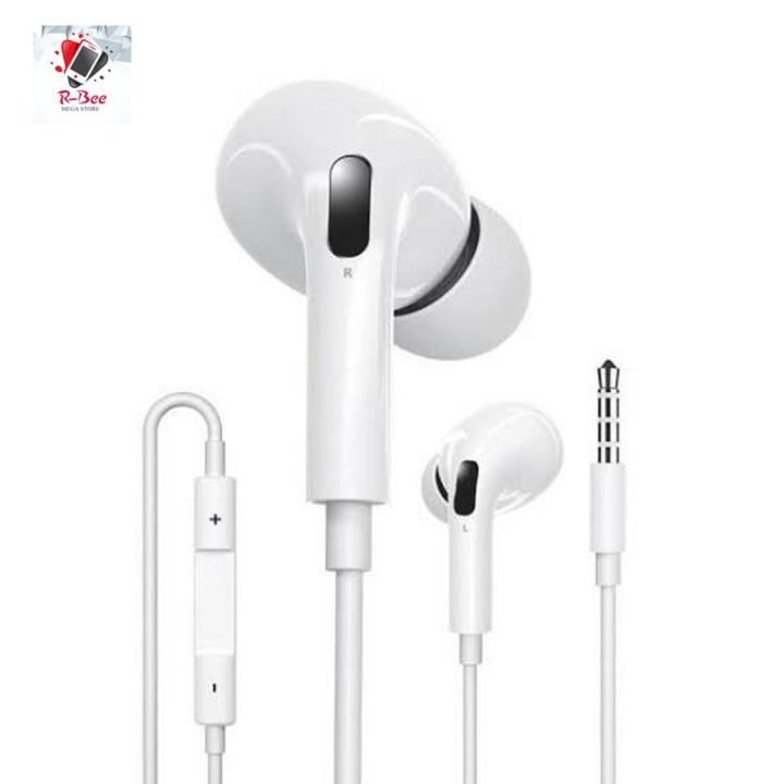 HIFI Handsfree Earphone Wired Headphones Headset Available In Black & White