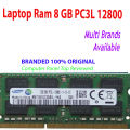 Laptop RAM 8GB DDR3 PC3L-12800 1600MHZ  Branded 100% Quality. 