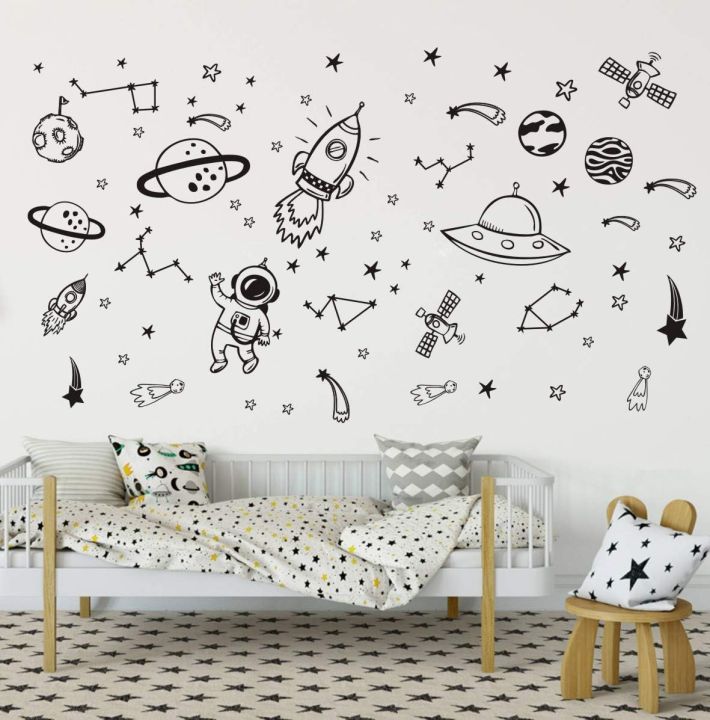 Wall%20Decor%20Space%20doodles%20wall%20sticker%20pack%20-%20Space%20Items%20wall%20sticker,%20Rocket%20wall%20decal,%20Space%20wall%20decal%20Boys%20Room%20Art%20Outer%20Space%20Star%20Rockets%20Planets%20Stickers(%2017%20Items%20Of%20Galaxy)%20Removable%20Space%20Wall%20Decal%20for%20Children%20Bedroom%20Decoration%20(Black)%20-%20Image%203