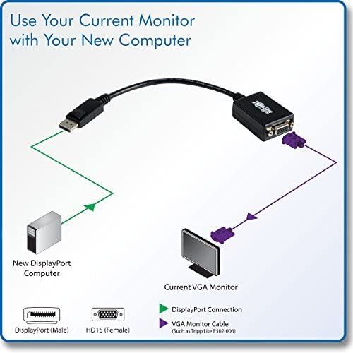 Tripp%20Lite%20DisplayPort%20to%20VGA%20Active%20Adapter%20Video%20Converter%20%20DP%20ver%201.2%20(M/F),%206%E2%80%9D%20P134-06N-VGA%20Black%20-%20Image%205