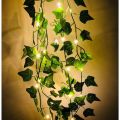 Artificial Fairy Lights with Leaves for Room Decoration | 15-Feet Plug-in Switch Operated Light String Bail | Ideal for Home Decor, Mirrors, Office, Weddings, and Function Decorations. 