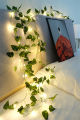 Premium Quality Plug Operated LED and Artificial Leaves "7"Feet Artificial Leaves Length Luminous Romantic and Aesthetic Look for Room and Party Decoration-Indoor and Outdoor-Main Door Balcony-Bedroom Vine Creepers. 