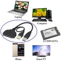 SATA To USB 3.0 Hard Drive Adapter Cable Supports Upto 4TB - USB 3.0 to SATA 22pin 2.5 Hard Disk / 3.5 Hard Disk to 2 in 1 Combo Mini PCI- E 2 Lane M.2 SATA SSD Adapter Converter with USB 2.0 Power Cable. 