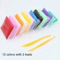 Polymer Clay, Dasiter 12 Color Air Dry Clay Super Light DIY Modelling Clay Soft Sticky. 