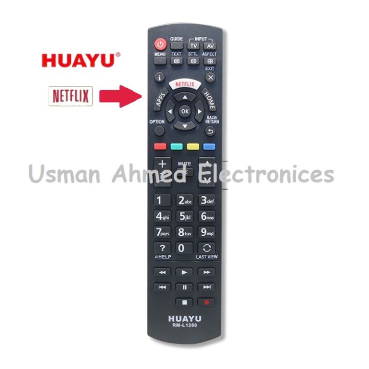 Remote Control for Panasonic Smart Plasma Viera HDTV 3D LCD LED TV with Netflix Button