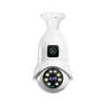 Wifi Dual Lens Bulb Camera, 4MP V380 Pro Dual Lens E27 Bulb WIFI Camera Two Ways Audio Color Night Vision Smart Home Security Wireless Indoor Camera, Cap Shape Bulb Camera, IP Security Camera, 360 Dual Lens Bulb Camera, Bulb Hidden Camera,. 