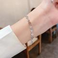 【Hot demand】1 Pc Simple Creative Design Ladies Women Trendy Chain Jewellery Accessories Pendant Bracelets Girls Korean INS Hollow Fashion Love Charm Bracelet.