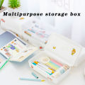 Transparent Pencil Case Clear Stationery Box for Students Large Capacity Pen Organizer Case less Than Durable Pencil Case. 