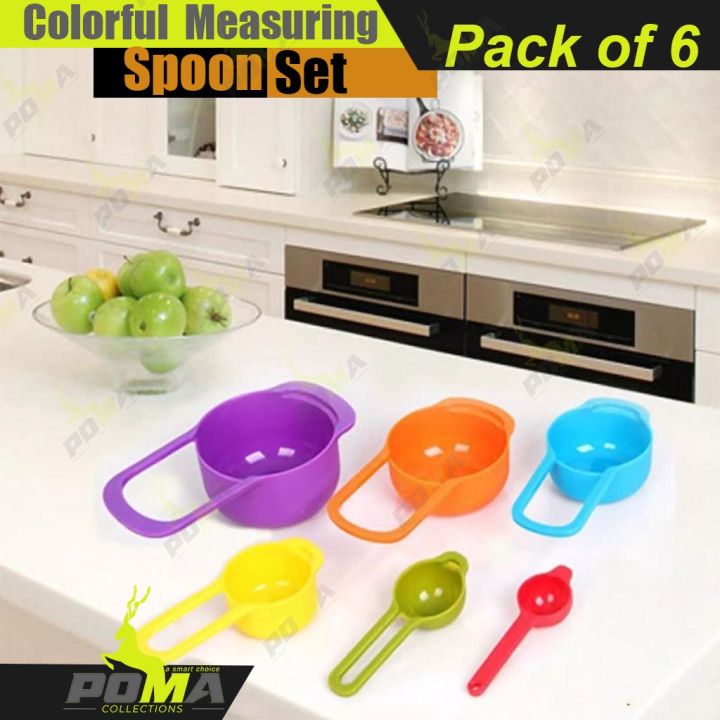 Colorful%20Measuring%20Cups%206%20pcs%20Set,%20Measuring%20Spoons%20Kitchen%20Utensils,%20Gadgets%20Cup%20Measurements%20Set,%20Plastic%20Cups%20Multi%20Colour%20-%20Image%203