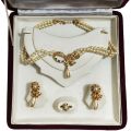 Antique Indian Full Pearl Jewellery Set - White. 