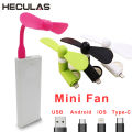 Heculas USB Fan Flexible Mobile Phone Mini Fan Removable Fans For Android iOS Type-C Power Bank Laptop USB Gadgets. 