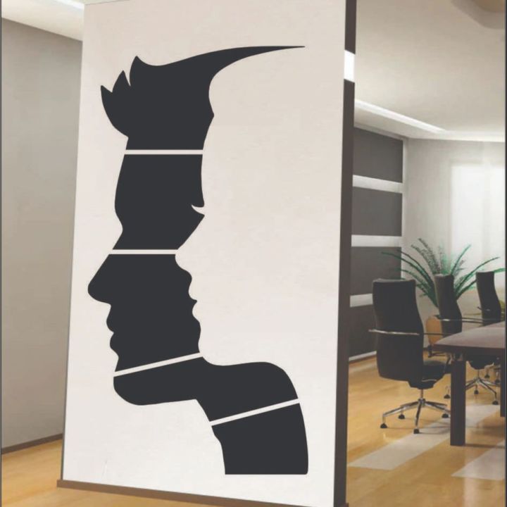 face Sticker wall art, abstract surrealist face sign for wall , face wall decor,face sticker wall decor, elegant decor