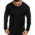 Men Blouse Long Sleeve Men Round Neck Winter Pullover Shirt. 