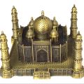 Metal Taj Mahal Model For Home & Office Decoration - Antique Golden. 