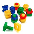 50Pcs/Set Nuts Bolts Toy Building Blocks Colorful Educational Plastic DIY Smooth Edge Bricks Toys for Toddlers. 