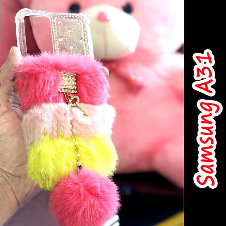 Samsung A31 Back Cover Case - Ladies Fancy Phone Cover for Girls - Light Multicolor