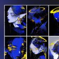 Blue Yellow Aesthetic Anime Angel Stickers for Journal Scrapbook Phone Cover. 
