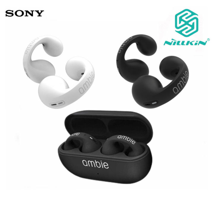 Sony Sound Earcuffs Wireless Clip-on Bluetooth Earphones 1:1 Ear Bone Conduction Earring IPX5 Waterproof Sport Headset Earbuds