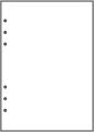 A5 Blank Paper 6-Holes Punched, 100 Sheets (200 Pages), 100 gm, Binder Paper-Ring Hole Punch Blank Refill Paper-Printing Paper. 