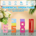 Wooden Number Building Blocks - 20Pcs Stacking for 3+ Years Old Kids, Digital Building Blocks, 1-10 Digital Blocks Toys, Balance Competition Toy, Educational Gift for Boys and Girls. 