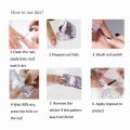HOLOGRAPHIC Transfer Foils Starry NAIL LASER FOIL 6 Colours NAILS Stickers Paper. 