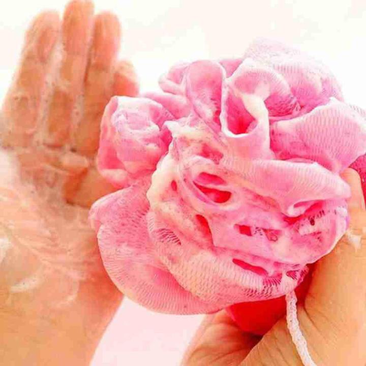 Exfoliating Large Body Scrubber Sponge Puff Bath Net Loofah Mesh