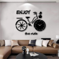 New Wooden Wall Clock, Creative Clock for Home and Offices, New 3D DIY Large Wall Clock Modern Design - Premium Home Wooden Wall Clock (Big Cycle) - Modern Design Cycle Wooden Wall Clock - Bicycle Style Clock.. 