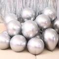 Pack of 25 pcs Metallic Balloons Chrome Balloons Party Balloons 12inch Latex Metallic Balloons Chrome Balloons Birthday Balloons Shiny Balloons Party Decoration Wedding Birthday Baby Shower - Metallic Silver,Golden,green,purple Blue. 