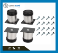 4 Pcs Adjustable Stainless Steel Furniture Legs 2 Inch (Packof 4Pcs). 