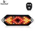 MeterMall Bicycle Rear Tail Light Indicator Waterproof Usb Rechargeable Wireless Remote Control Turn Signal Warning Lamp. 