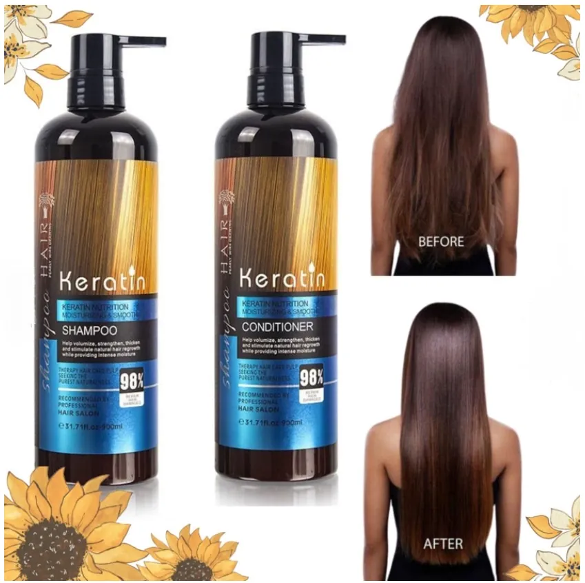 keratin Straightening Shampoo Conditioner keratin hair treatment 900ml pack of 2 Daraz.pk