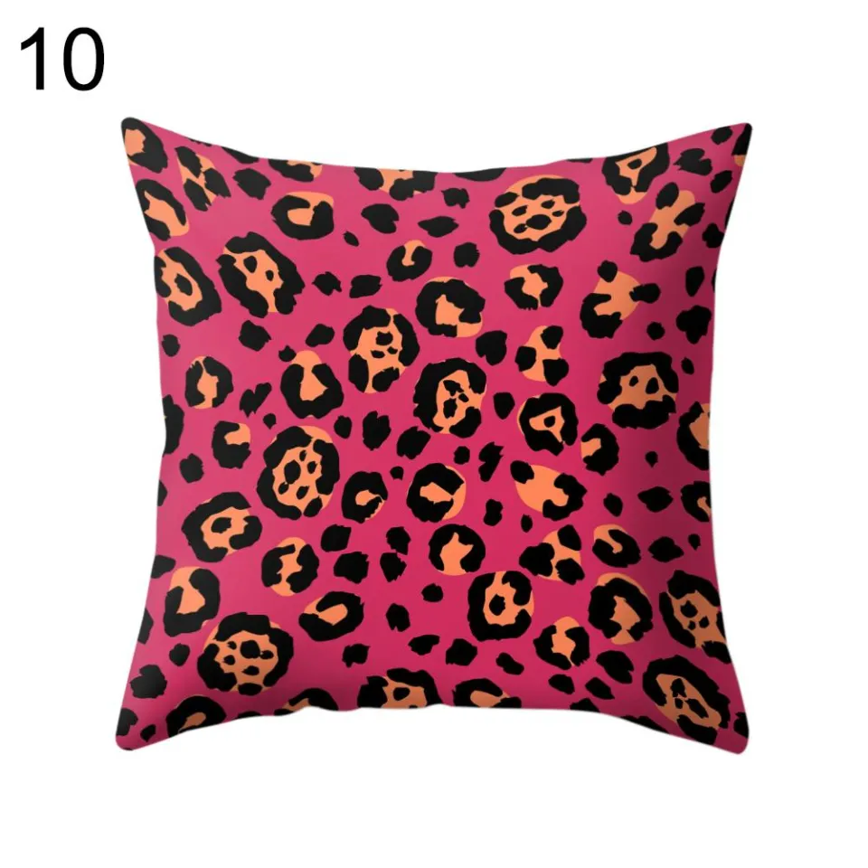 Leopard Print Pillow Case Cushion Cover Sofa Bedroom Car Cafe Office Decoration Daraz.pk