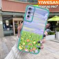 YIWESAN Case For vivo y12s Case Oil Painting Green Grass Thin Shockproof Square Edge Silicone Casing Full Lens Cover Camera Protect Cases Softcase. 