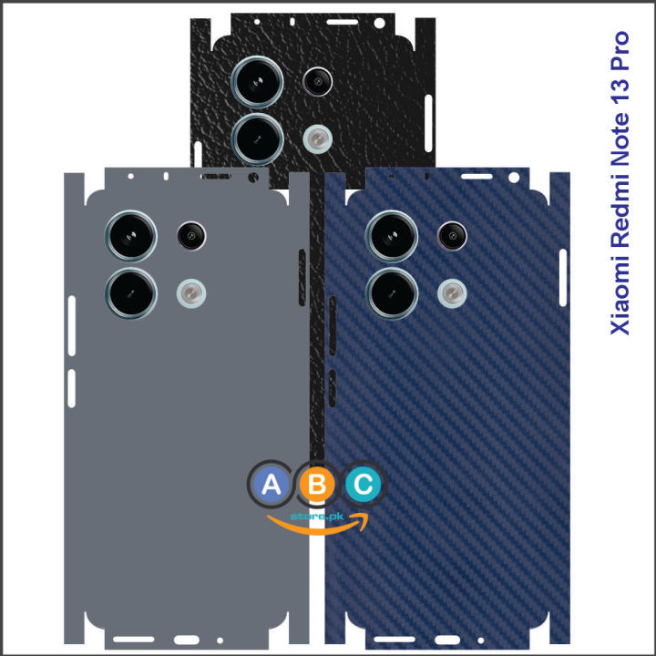 Xiaomi Redmi Note 13 Pro, Full Back Protection Vinyl Skin/Wrap in variety of Textures and Colors for Note13Pro, RedmiNote13Pro, XiaomiRedmiNote13Pro