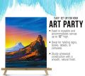 6" Natural Wood Display Stand A-Frame Artist Easel , Adjustable Wooden Tripod Tabletop Holder Stand for Canvas, Painting Party, Kids Crafts, Photos, Pictures, Signs. 
