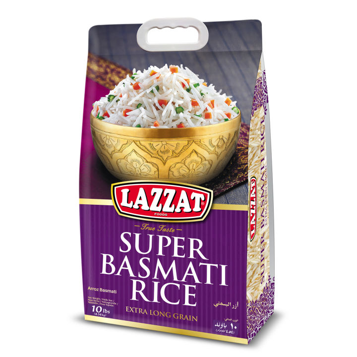 Lazzat Super Basmati Rice 4.54Kg