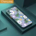 chenyyka For vivo Y1s vivo Y91c Case Oil Painting Flower Thin Frosted Transparent Cover Lens Camera Protect Edge Full Cover Casing Hard Cases. 