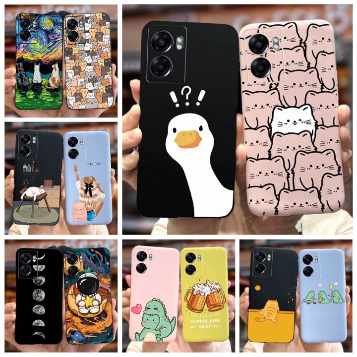 For Oppo A77 5G Case CPH2339 Cute Fashion Cartoon Back Cover 6.56'' Soft TPU Phone Case For Oppo A57 5G OppoA57 OppoA77 5G Shell