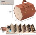 4 | 5 | 6 Slots Leather Sunglasses Case Portable Sunglasses Organizer Travel Eyeglasses Holder Storage for Women Men. 