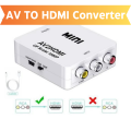 HDMI To Audio Video RCA AV/CVBS Adapter HD 1080P Mini HDMI 2AV Video Converter BOX For PS3 VCR DVD PC. 