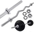Barbell Rod Curved Rod Professional Super Curl Bar, Electroplated Strong and Sturdy Dumbbell Barbell Weight Bar Standard Ez Curl Bar Home Gym Fitness Exercise Lift. 