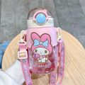 690ml Sanrio Large Capacity Water Bottle Cinnamoroll Kuromi My Melody Portable Straw Water Cup for Outdoor Sports Fitness. 