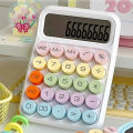 Korean Kawaii Calculator Cartoon Candy Colour Silent Mechanical Keyboard Desktop Financial and Accounting Learning Calculator. 