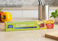 Puffin CLING Film 100 Ft. - BPA-Free Food Wrap, Multipurpose Plastic Wrap for Food Storage, Packing, Freezer. 