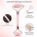 original marble Jade Roller For Face, Rose Quartz Roller and Gua Sha Facial Tool Set - Face Roller. 
