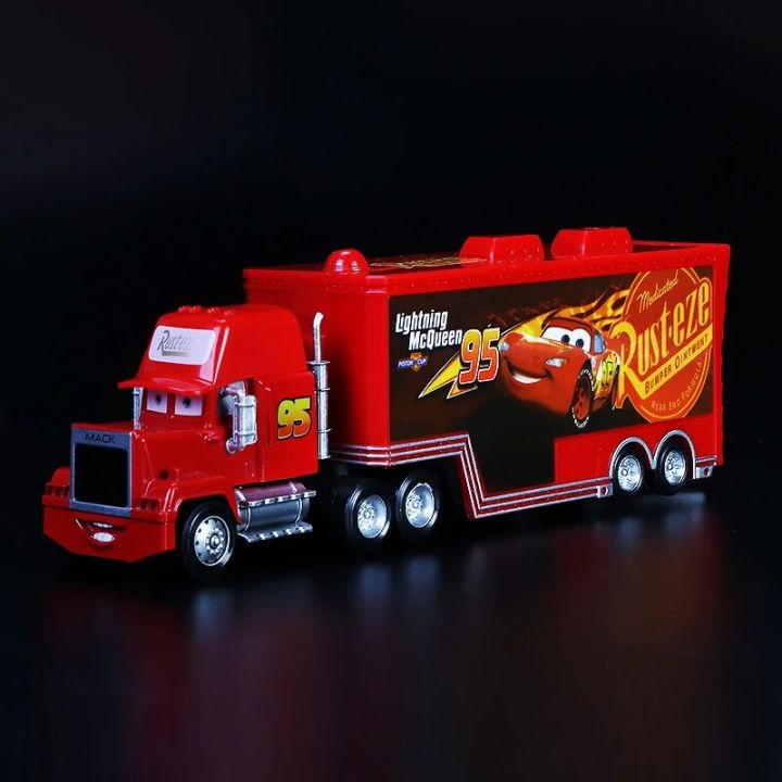 【Simple 3C】Disney Pixar Cars 3 Lightning Mcqueen Jacson Storm Diecast Mack Truck  Car Toy Car for Boys