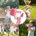 Bubble Machine for Kids, 32 Hole Rocket Boom Bubble Gunn for Toddlers, Bubble Blower with Colorful Lights Birthday Party Favors Gift, Bubble Blaster Summer Outdoor Activity Children's Toys. 