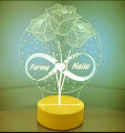 PERSONALIZED NAME LAMP | Rose name lamp | 3d Name Lamp | Customize 3d illusion lamp, Your Name Lamp,3D Light Lamp, Night Lamp, Decoration Piece, Gift Piece RGB COLOR ALSO AVAILABLE. 