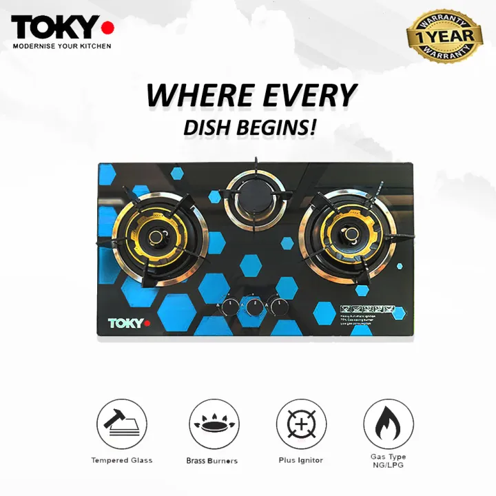 TOKYO%20Hob%20(Model%20TK-3G)%20-%20Brass%20Burner%20-%20Tempered%20Glass%20-%20Auto%20Ignition%20Stove%20-%20Gas%20Type%20NG%20&%20LPG%20-%201%20Year%20Brand%20Warranty%20-%20Image%203