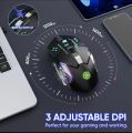 Wireless Mouse with Nano Receiver for PC, Laptop, Computer, Desktop 2400 DPI SILENT CLICK RGB rechargeable wireless mouse. 